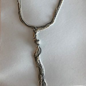 Alfani Knotted Silver Long Chain Necklace